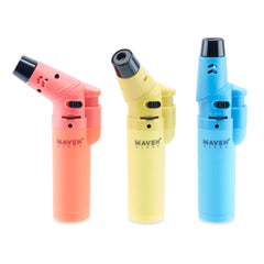 Maven Alpha+ Neon Torch Lighters – Refillable Jet Flame – 15ct Wholesale Display