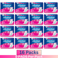 Always Classic 3D Protection Super Pads – Size 2, 9 Pads per Pack (Pack of 16)