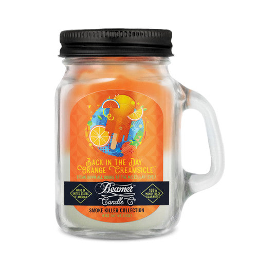Back in the Day Orange Creamsicle scented smoke-neutralizing candle in mason jar - 4oz.