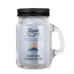 Black Lava Hawaiian Sea Salt scented odor-eliminating candle in mason jar - 4oz.