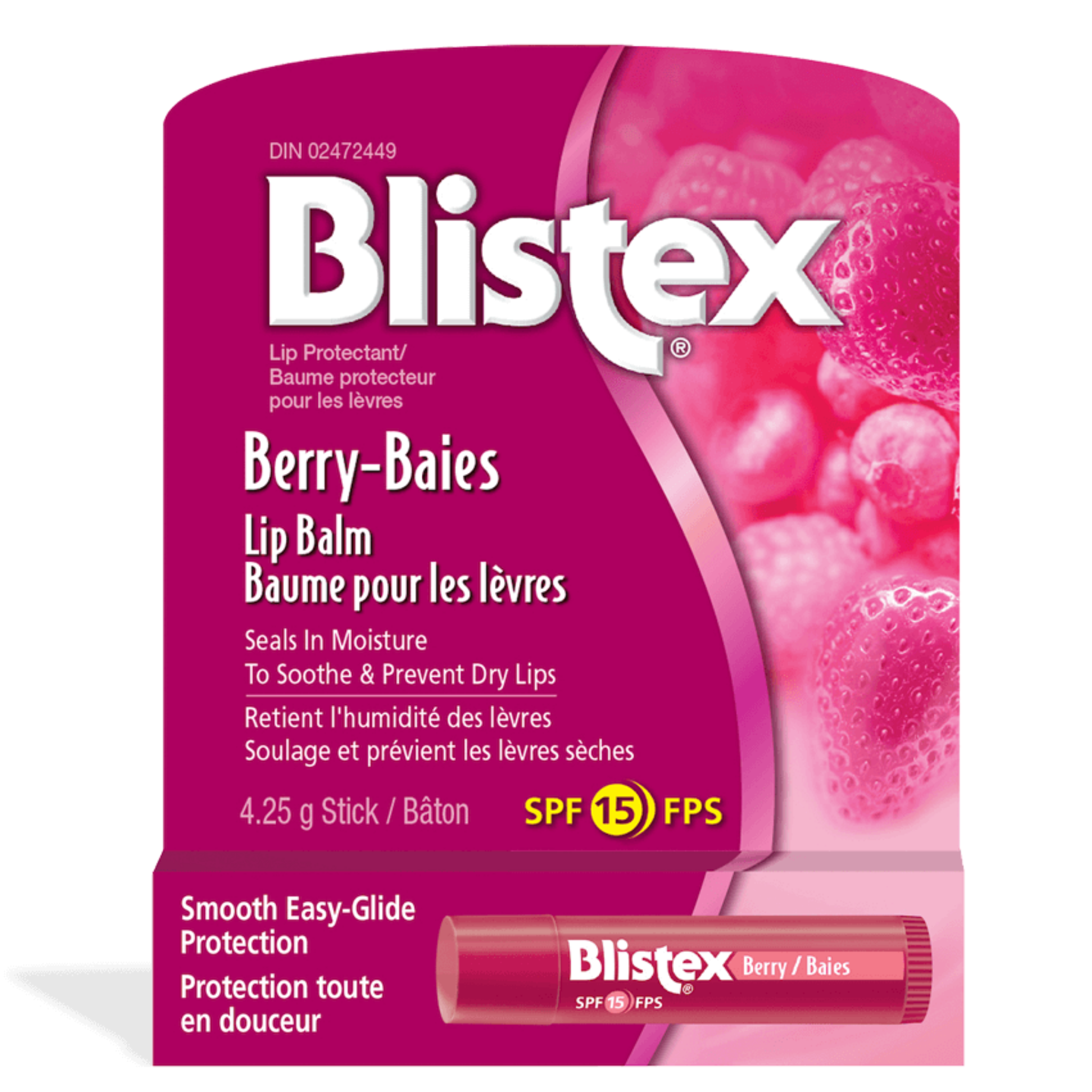 Blistex Berry Lip Balm Stick SPF 15 4.25g – 24-Pack Bulk Box