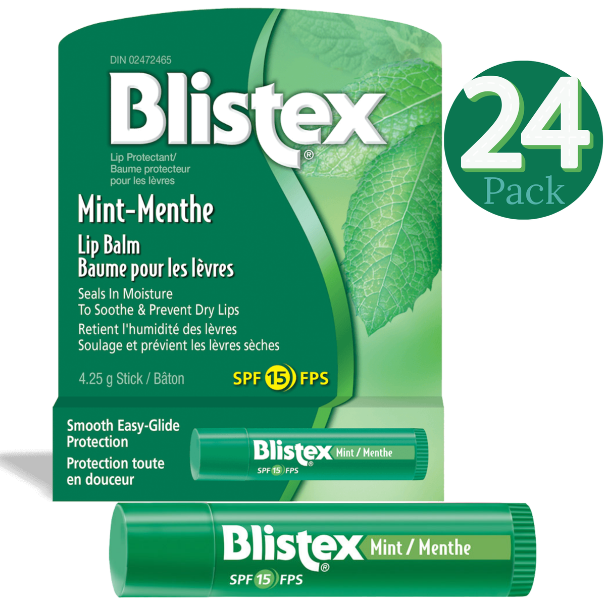 Wholesale 24-Pack Blistex Mint Lip Balm – Mint Flavor