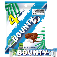 Bounty Coconut Milk Chocolate Bars 228g Pack of 6 Front