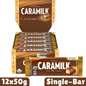 Cadbury Caramilk Single Caramel Milk Chocolate Bar — Pack of 12 × 50g