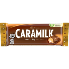 Cadbury Caramilk Single Caramel Milk Chocolate Bar — Pack of 12 × 50g