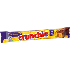 Cadbury Crunchie King Size Honeycomb Milk Chocolate Bars — Pack of 12 × 66g (2 Bars per pack)