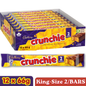 Cadbury Crunchie King Size Honeycomb Milk Chocolate Bars — Pack of 12 × 66g (2 Bars per pack)