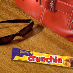 Cadbury Crunchie Single Honeycomb Milk Chocolate Bar — Pack of 12 × 44g