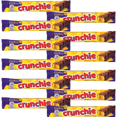 Cadbury Crunchie Single Honeycomb Milk Chocolate Bar — Pack of 12 × 44g