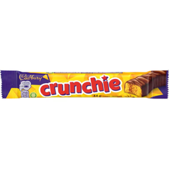 Cadbury Crunchie Single Honeycomb Milk Chocolate Bar — Pack of 12 × 44g