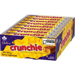 Cadbury Crunchie Single Honeycomb Milk Chocolate Bar — Pack of 12 × 44g