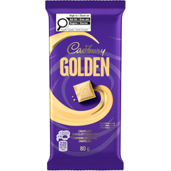 Cadbury Golden Caramelized White Chocolate Bar — Pack of 6 × 80g