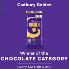 Cadbury Golden Caramelized White Chocolate Bar — Pack of 6 × 80g
