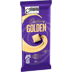 Cadbury Golden Caramelized White Chocolate Bar — Pack of 6 × 80g