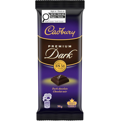 Cadbury Premium Dark Chocolate Bar — Pack of 6 × 90g