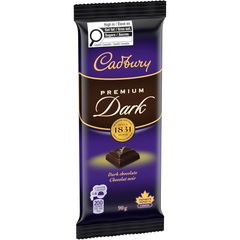 Cadbury Premium Dark Chocolate Bar — Pack of 6 × 90g
