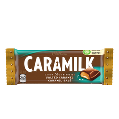 Cadbury Caramilk Salted Caramel Milk Chocolate Bar — Pack of 12 × 50g