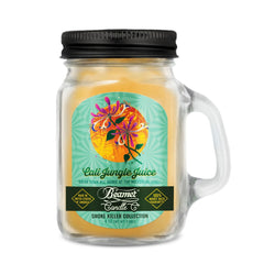 Cali Jungle Juice scented smoke-eliminating candle in reusable mason jar - 4oz.