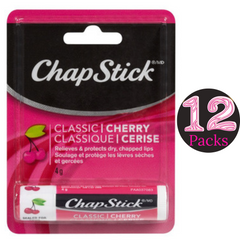 ChapStick Classic Cherry Lip Balm 4g Pack of 12 Sticks – Skin Protectant Wholesale
