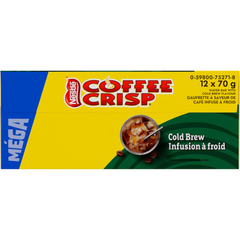 Coffee Crisp Mega Cold Brew Milk Chocolate Wafer Bar — Pack of 12 × 70g