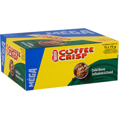 Coffee Crisp Mega Cold Brew Milk Chocolate Wafer Bar — Pack of 12 × 70g