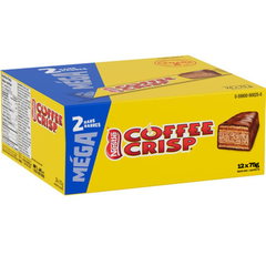 Coffee Crisp King Size Milk Chocolate Wafer Bars — Pack of 12 × 75g (2 Bars per pack)