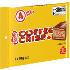 Coffee Crisp Milk Chocolate Wafer Bars — Pack of 6 × 200g Multipacks (4 × 50g Bars per pack)