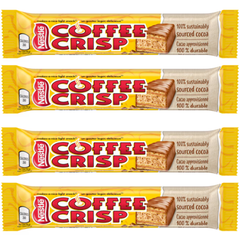 Coffee Crisp Milk Chocolate Wafer Bars — Pack of 6 × 200g Multipacks (4 × 50g Bars per pack)