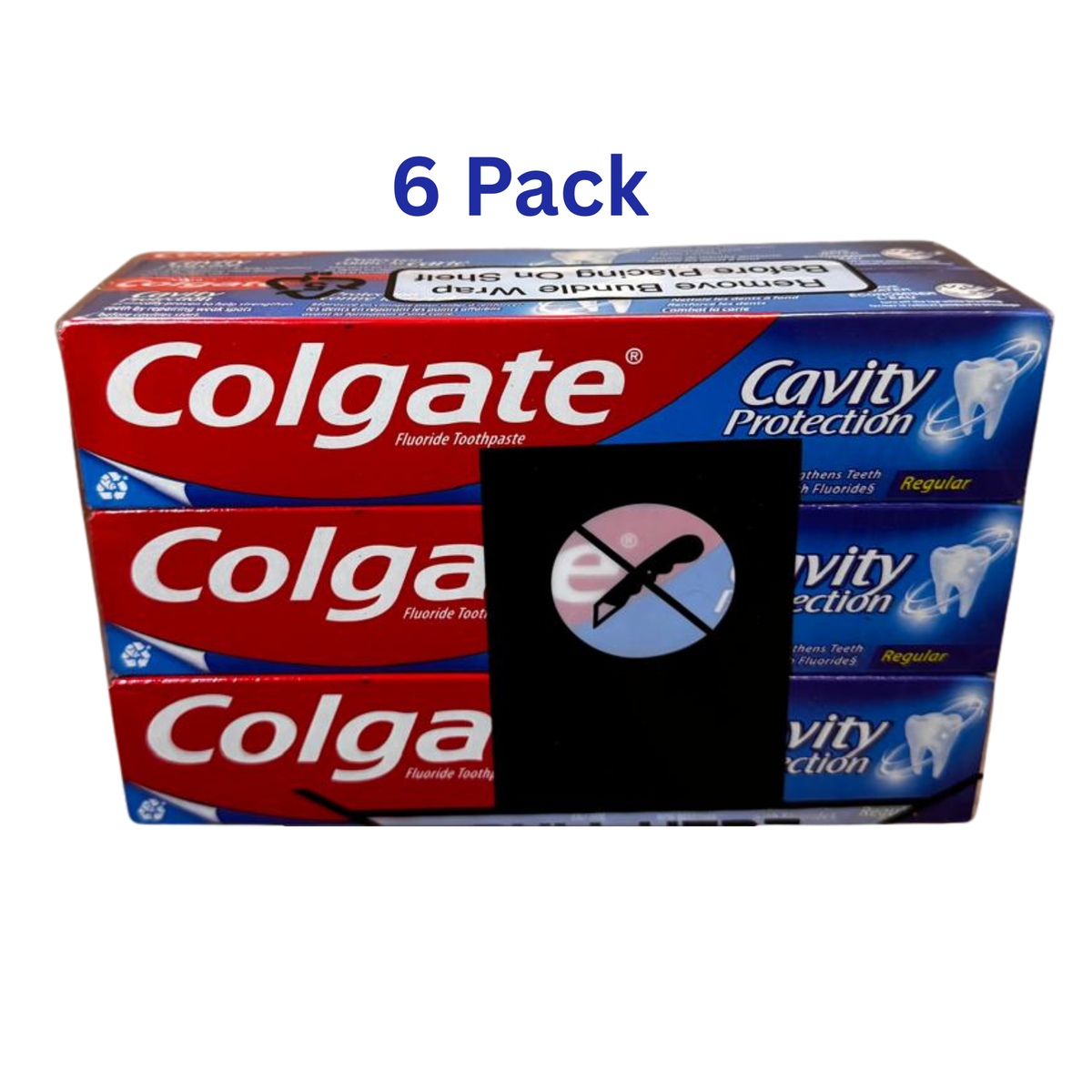Colgate Cavity Protection Fluoride Toothpaste 60mL Pack of 6 – Front View