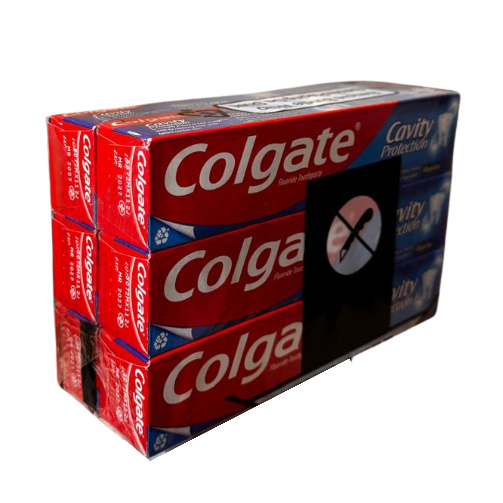 Colgate Cavity Protection Fluoride Toothpaste 60mL Pack of 6 – Left Side View