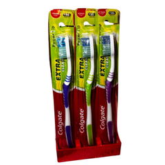 Colgate Extra Clean Power Tip Toothbrush – Medium Pack of 12 | Deep Cleaning Bristles