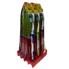 Colgate Extra Clean Power Tip Toothbrush – Medium Pack of 12 | Deep Cleaning Bristles