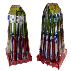 Colgate Extra Clean Power Tip Toothbrush – Medium Pack of 12 | Deep Cleaning Bristles