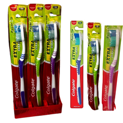 Colgate Extra Clean Power Tip Toothbrush – Medium Pack of 12 | Deep Cleaning Bristles