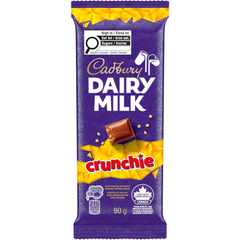 Cadbury Dairy Milk Crunchie Milk Chocolate Bar — Pack of 6 × 90g