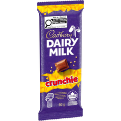 Cadbury Dairy Milk Crunchie Milk Chocolate Bar — Pack of 6 × 90g