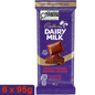 Cadbury Dairy Milk Chocolatey Indulgence Milk Chocolate Bar with Chocolatey Crème — Pack of 6 × 95g