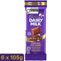 Cadbury Dairy Milk Almond Crème Milk Chocolate Bar — Pack of 6 × 105g