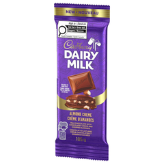 Cadbury Dairy Milk Almond Crème Milk Chocolate Bar — Pack of 6 × 105g