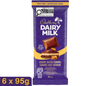 Cadbury Dairy Milk Creamy Salted Caramel Milk Chocolate Bar — Pack of 6 × 95g