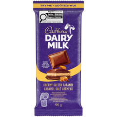 Cadbury Dairy Milk Creamy Salted Caramel Milk Chocolate Bar — Pack of 6 × 95g