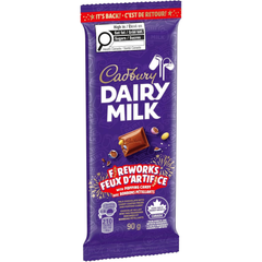Cadbury Dairy Milk Fireworks Popping Candy Milk Chocolate Bar — Pack of 6 × 90g