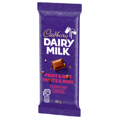 Cadbury Dairy Milk Fruit & Nut Milk Chocolate Bar — Pack of 6 × 90g