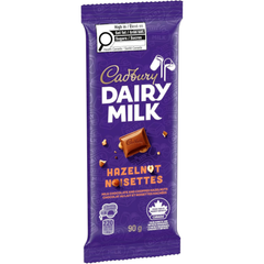 Cadbury Dairy Milk Hazelnut Milk Chocolate Bar — Pack of 6 × 90g