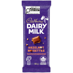 Cadbury Dairy Milk Hazelnut Milk Chocolate Bar — Pack of 6 × 90g