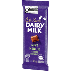 Cadbury Dairy Milk Mint Milk Chocolate Bar — Pack of 6 × 90g