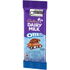 Cadbury Dairy Milk OREO Milk Chocolate Bar — Pack of 6 × 95g