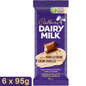 Cadbury Dairy Milk Smooth Vanilla Creme Milk Chocolate Bar — Pack of 6 × 95g