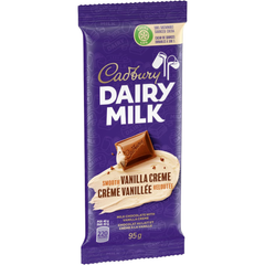 Cadbury Dairy Milk Smooth Vanilla Creme Milk Chocolate Bar — Pack of 6 × 95g