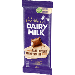 Cadbury Dairy Milk Smooth Vanilla Creme Milk Chocolate Bar — Pack of 6 × 95g